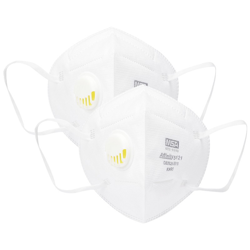 梅思安10218151Affinity5121耳带式折叠式带阀口罩