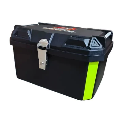 80L Motorcycle Tail Box, Large Capacity Non-Aluminum Alloy Trunk, Electric Vehicle Storage Box, Large Square Box, Cross-Border (Motorcycle trunk) - bare-box-base-screws