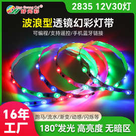 2835透镜幻彩RGB灯带12v低压不夜城景观灯带文旅夜游造型LED灯带