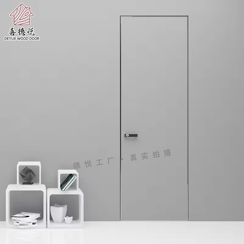 南京隐形门现代简约卧室门门墙一体推拉门无框门窄边框门厂家