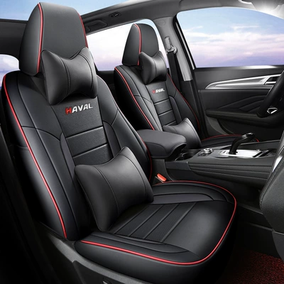 Special car five-seat car seat Modelə uyğun (Original) oturacaq örtükləri - black-and-red-deluxe-edition-provide-seat-pictures-when-placing-an-order