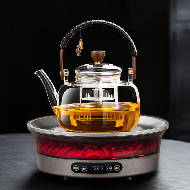 围炉煮茶器电陶炉烤火炉户外多功能电茶炉泡茶壶电热炉蒸煮一体|undefined