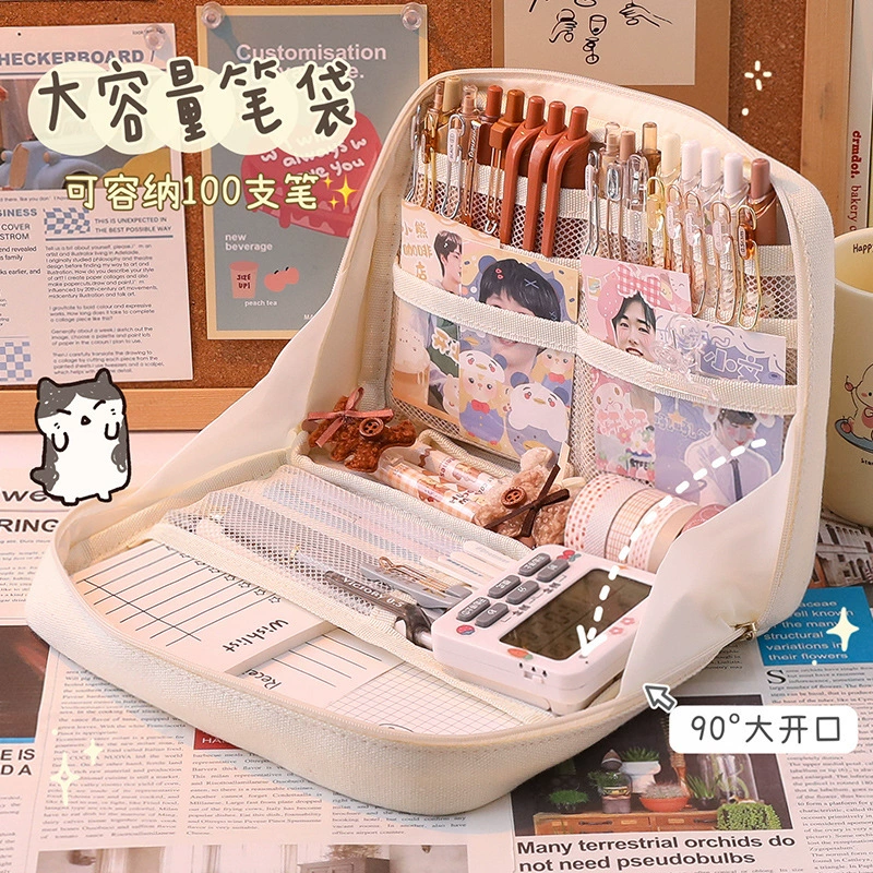 Большой емкости студенческий многослойный пенал оптом классифицированная косметичка для хранения ценная косметичка отделение сумка для хранения