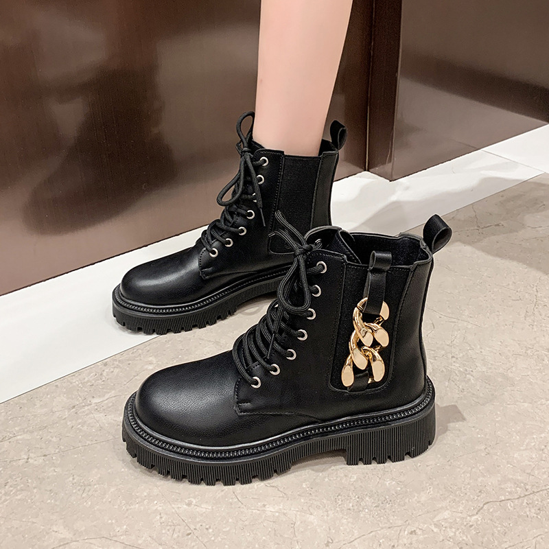 Bottes À Plateforme Pour Femme Style Britannique Chic_voghion.com