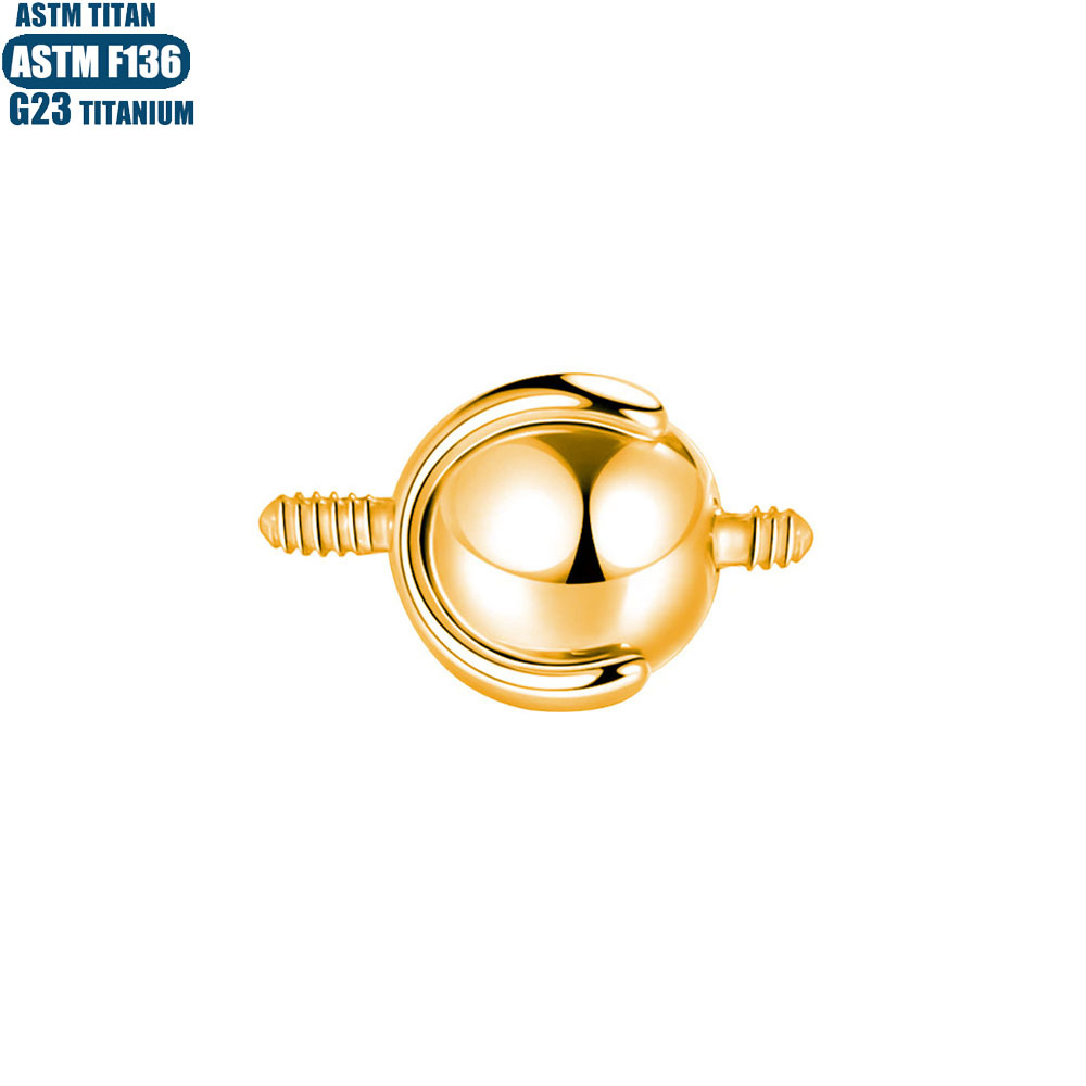 16G labret stud size and finish detail