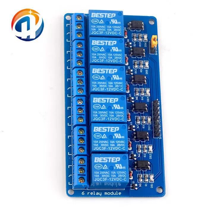 BESTEP 6 Road 12V relay module optocoupler isolation isolation low -level trigger
