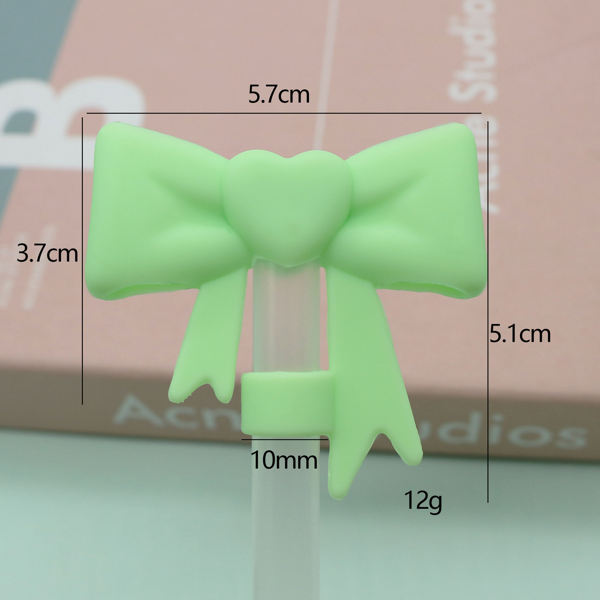 Tapa de pajita de silicona de grado alimenticio de 10mm Tapa de pajita a prueba de polvo Tapa de pajita linda Cubierta de polvo de dibujos animados tridimensional Cubierta de pajita