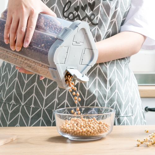 Grain compartment storage box storage tank plastic kitchen storage tank food storage tank sealed box, storage