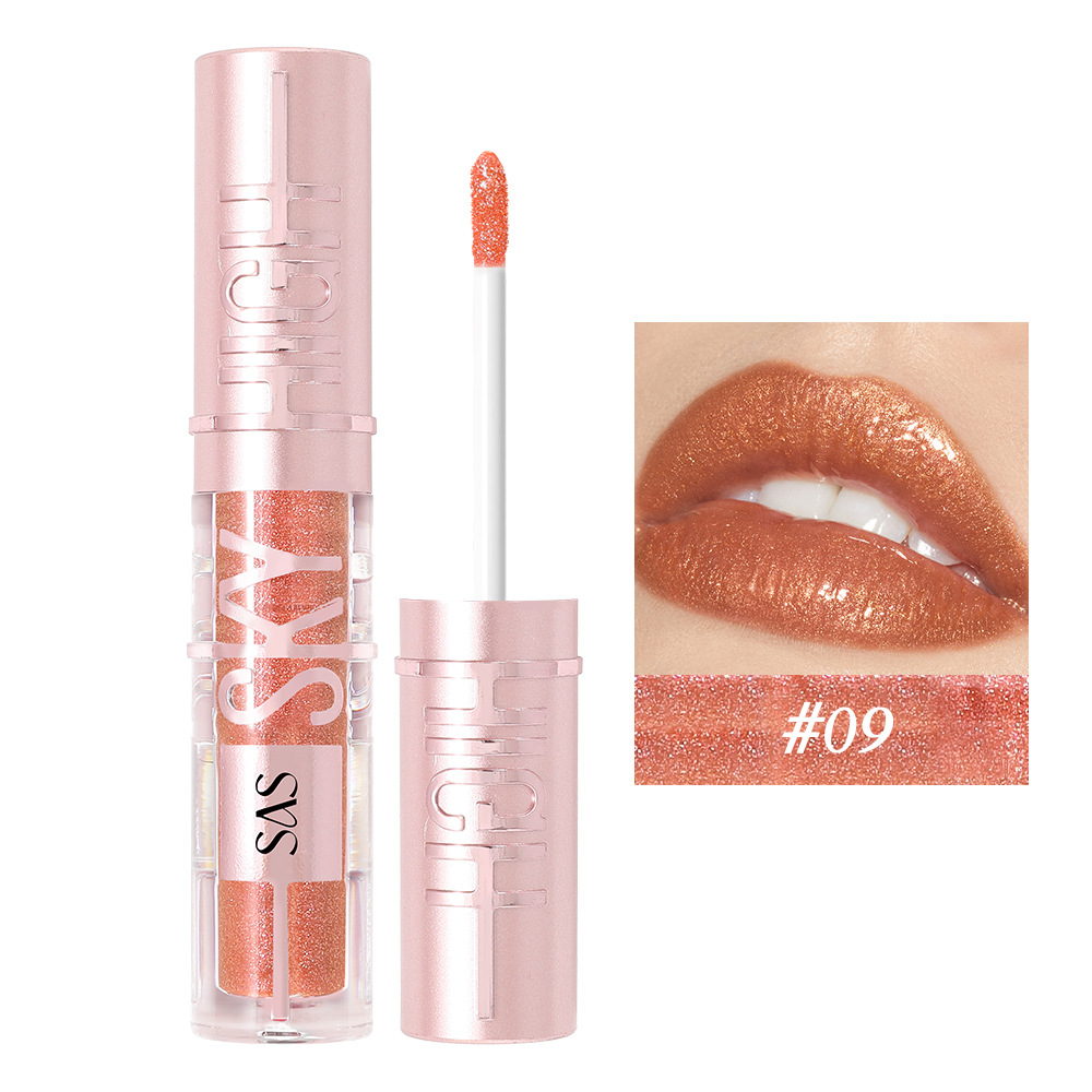SAS venta al por mayor transfronteriza venta caliente espejo impermeable brillo de labios con luz de agua esmalte de labios nacarado hidratante SAC152