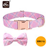 Golden bow tie with clasp for St. Valentine's Day engraved, choker with bow, Amazon, pink gold