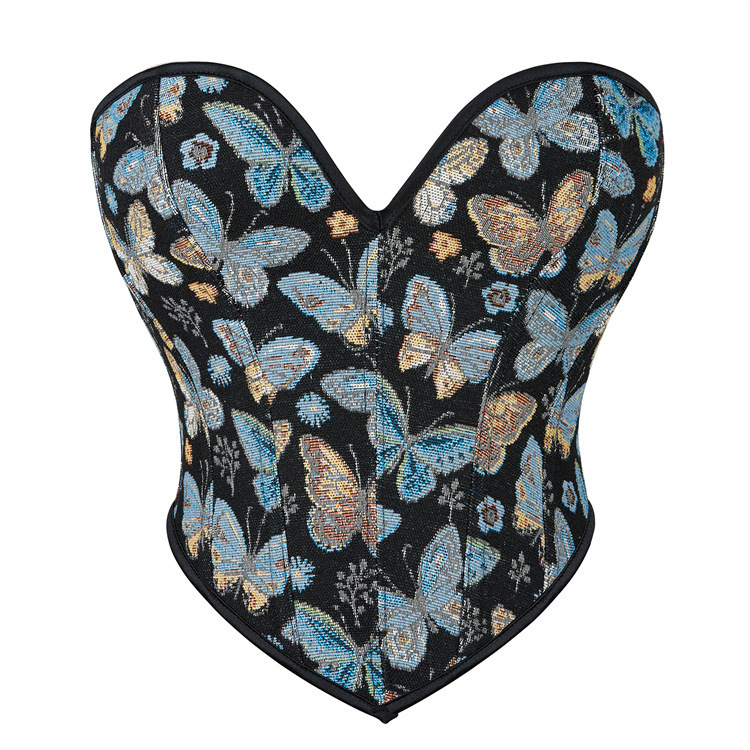 Nuevo patrón de mariposa azul para cubrir el pecho de la cintura, ropa de plástico, Amazon.com, envíos transfronterizos