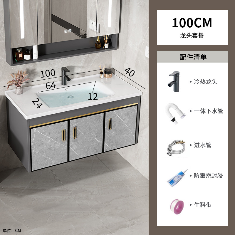 100 gabinetes de cerámica + grifo