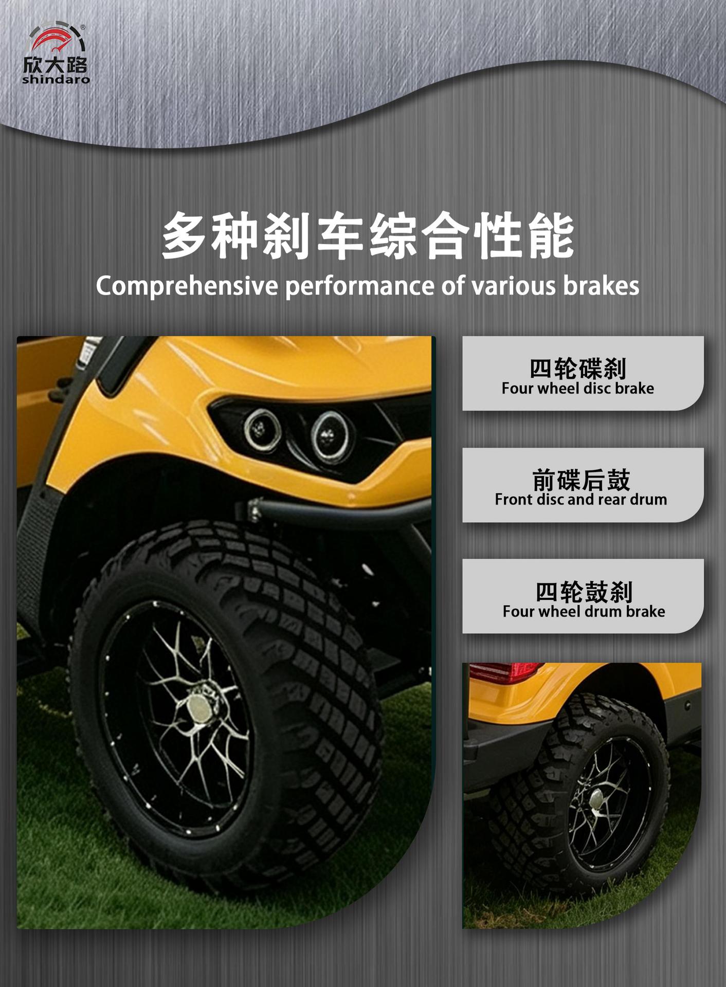 5-Year Warranty, Export-Grade Luxury Off-Road Ranch High-End Four-Wheel Electric Golf Cart for Home Use