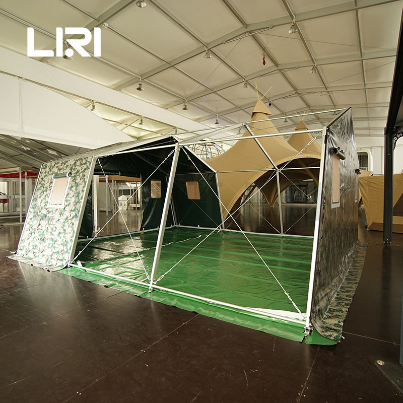 丽日迷彩色户外铝合金篷房野外施工防水防寒应急救援折叠帐篷便携