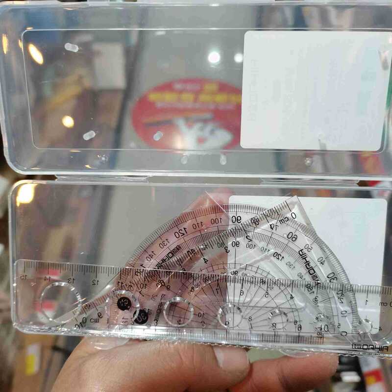 趣味文房具新型75103箱セット定規図4本セット直尺測定器三角板小中学生用|undefined