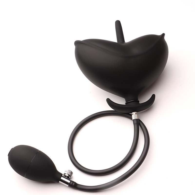 Petal-Type Inflatable Anal Plug, Expandable Silicone Prostate Massager, Black — detail image 12