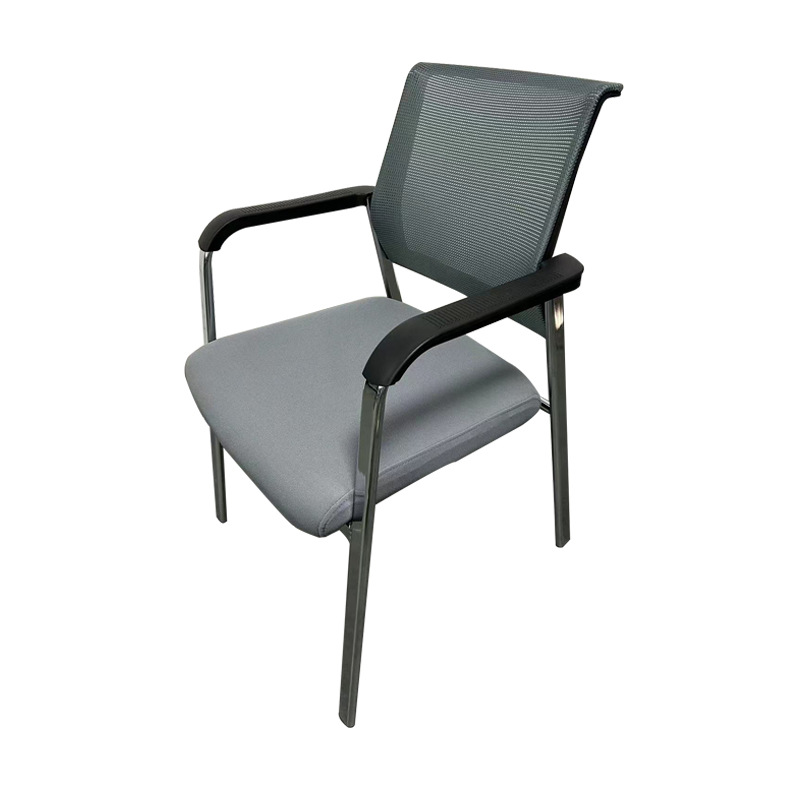 Fábrica en stock de malla transpirable Silla de personal de oficina Silla de conferencia simple apoyabrazos Silla de respaldo Silla de computadora educativa