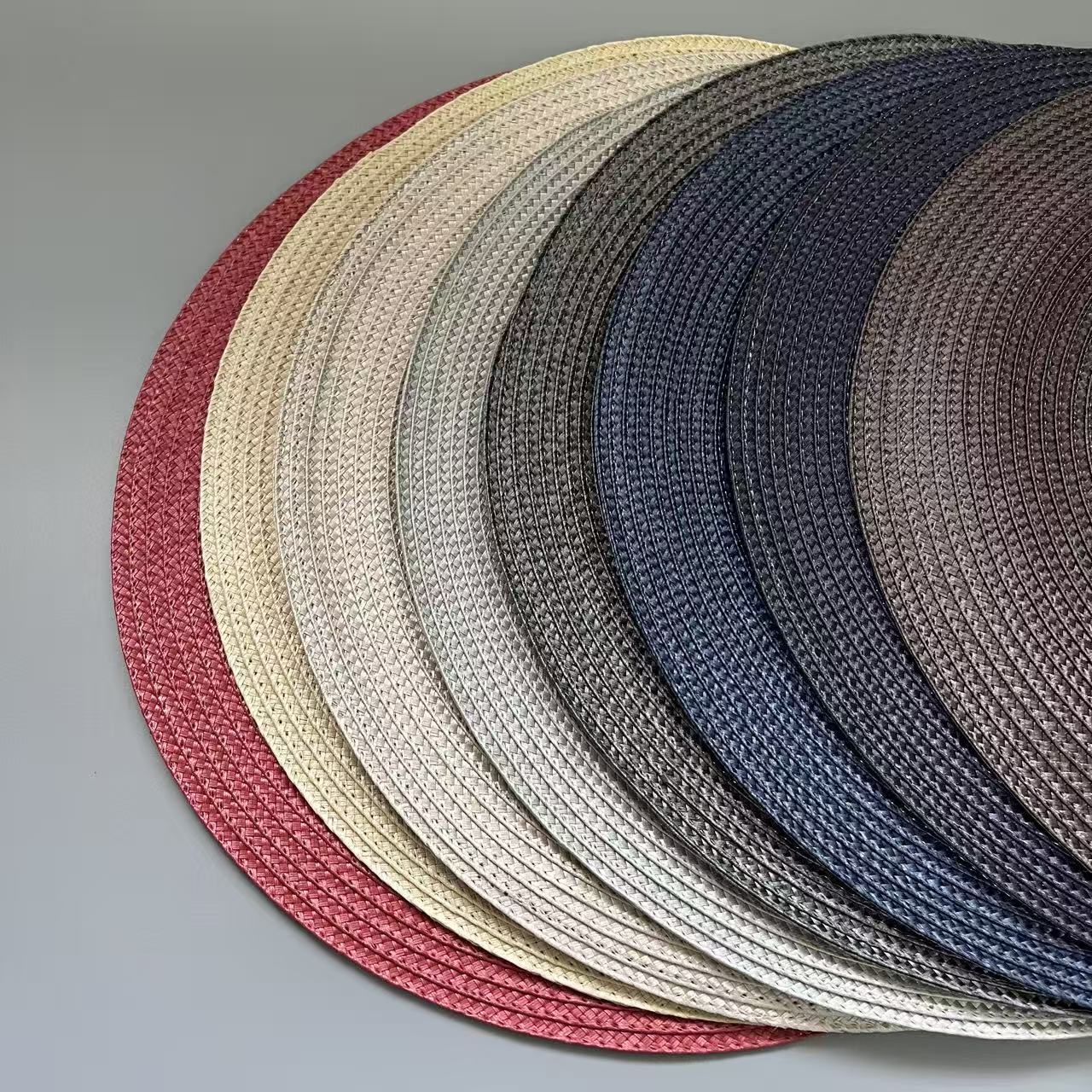 Cojín de comedor PP redondo tejido ligero lujo hot sale hotel verde almohadilla de comedor occidental almohadilla japonesa de color sólido 38cm almohadilla