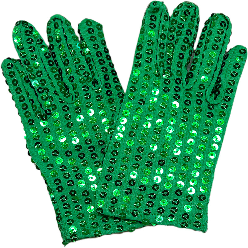 Día de los niños de lentejuelas etapa guantes de baile para niños guantes de rendimiento de baile nocturno