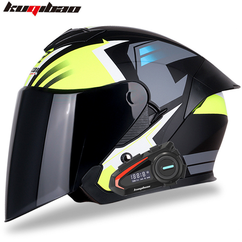 Motosiklet kaskı (dəbilqə) – Motuoche Riding Treasure Dual - green-light-with-tea-lens-k20-bluetooth-m