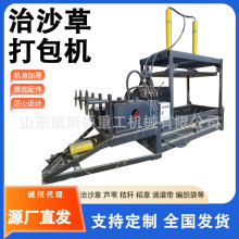 凯斯顿新款升级版治沙专用稻草秸秆卧式液压压捆打包机