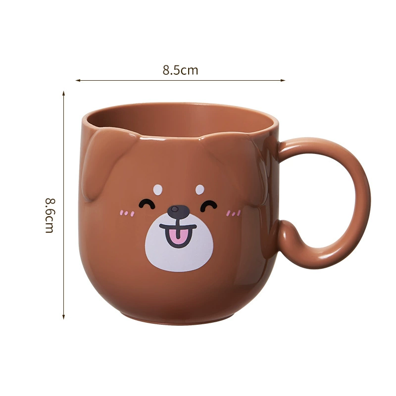 children's cartoon toothbrush and mouthwash set, cute animal cup 201–300 ml, 3-color options