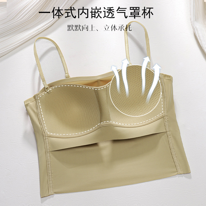 6018 simple brillante sin costura tubo inalámbrico superior ultrafino ropa interior cómoda camisola moda todo fósforo sujetador de las mujeres