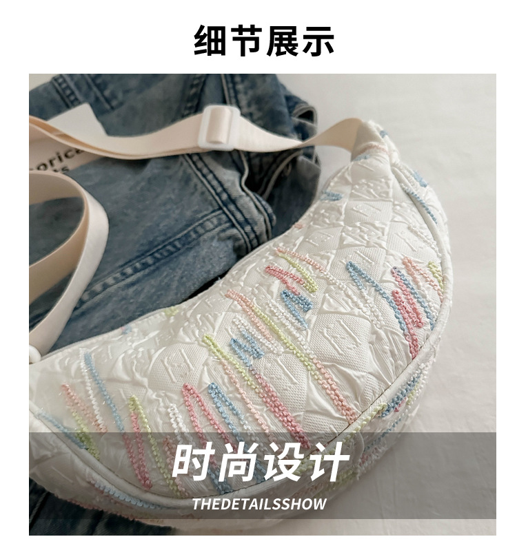 The new 2024 fashionable canvas versatile dumpling bag, a simple and stylish single-shoulder bag for commuting ladies with a high level of appearance undefined