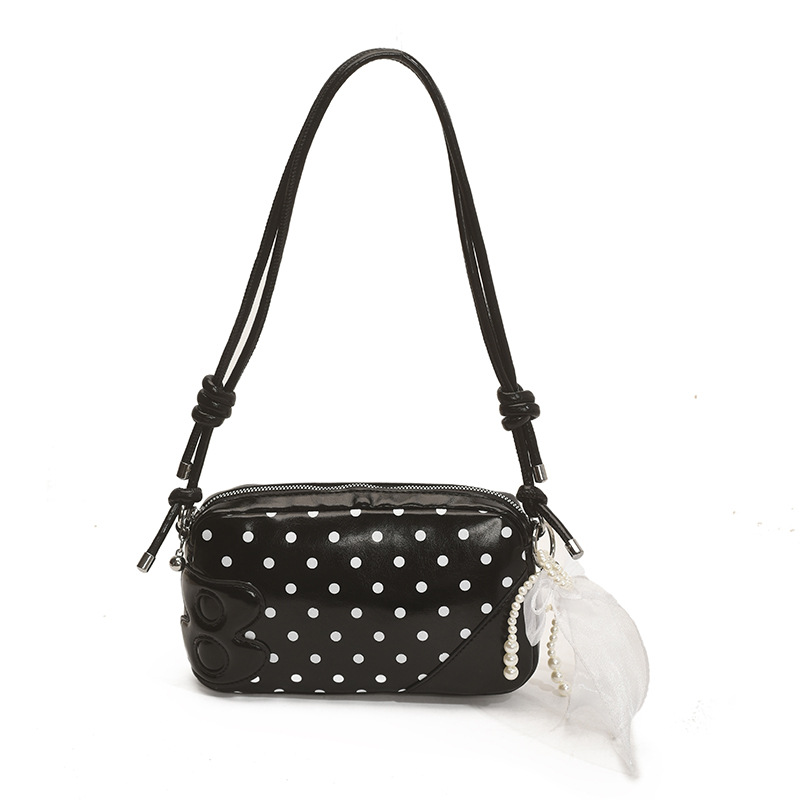 Bolso de moda coreano 2025 verano nuevo bolso femenino bolso de hombro de punto de onda de estilo extranjero celebridad de Internet bolso de mensajero del mismo estilo marea