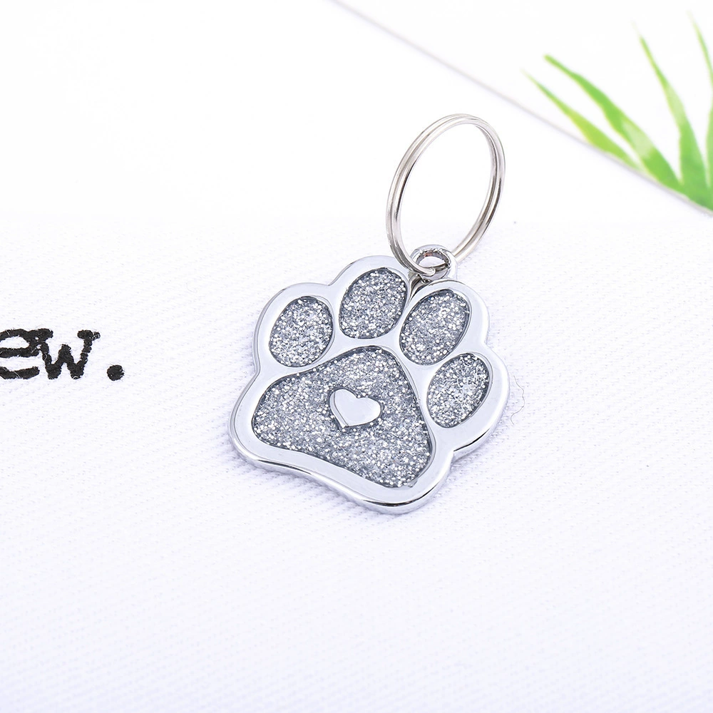 Новый Блеск Пудра Ошейник Любви Ювелирные Изделия Анти-Потеря Идентичность Собака Этикетка Кулон Лазерная Гравировка