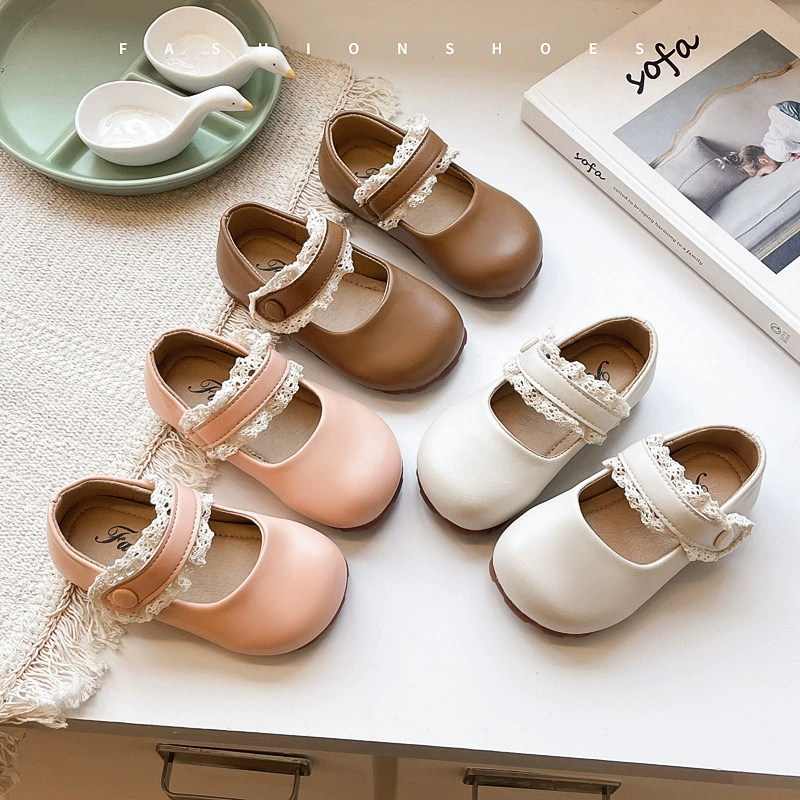 Французские туфли Мэри Джейн для девочек маленькие кожаные туфли весной 2025 новая корейская версия плоской подошвы с мягкой подошвы юбки одиночные туфли