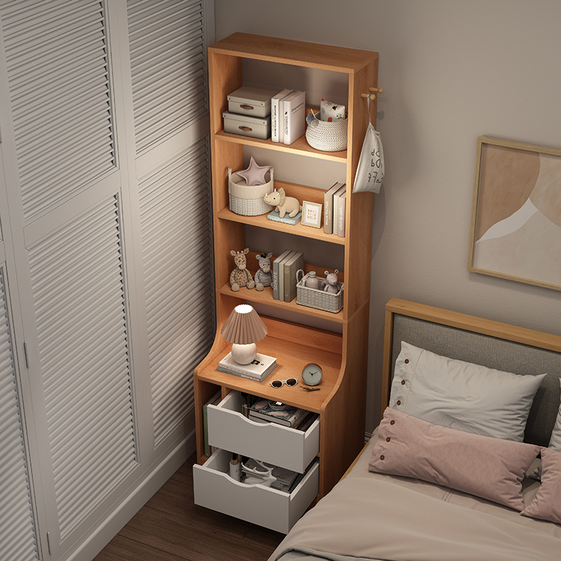 Mesita de noche simple pequeño apartamento dormitorio simple moderno escalera de almacenamiento rack mesita de noche armario de almacenamiento multifuncional