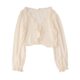 Fairy Chiffon Sunscreen Sweater Women's Design Sense Ear-rimmed Sunscreen Cardigan Thin Jacket with Suspender Skirt Shawl Blouse