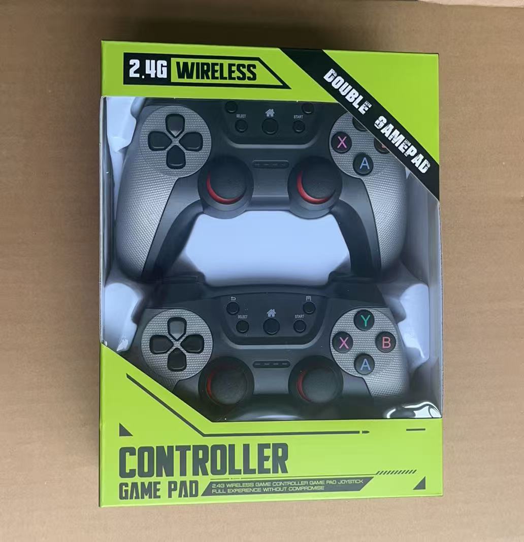 Fabricante suministro directo 2.4g inalámbrico controlador de juegos doble doble Android TV controlador de juegos multifuncional
