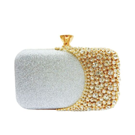 New Cross-border Socialite Party Diamond-encrusted Evening Bag Evening Dress Banquet Clutch Bag Evening Banquet Bag Cheongsam Bag for Women
