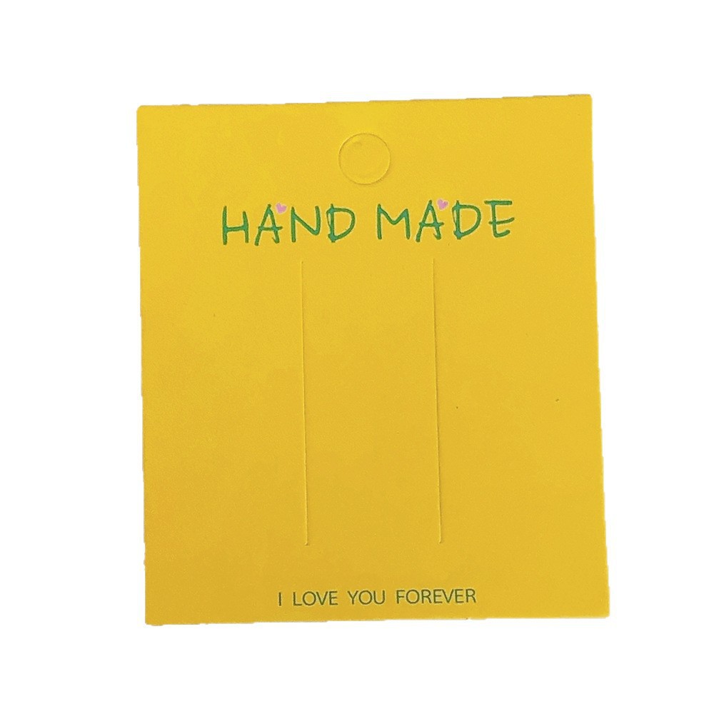 7 * 8 cm HAND MADE colorido cuadrado papel de cabello ~ adultos niños clip de cabello embalaje accesorios de placa de suspensión