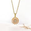 Advanced jewelry, necklace, chain, ring, stone inlay, zirconium stainless steel, high-quality style