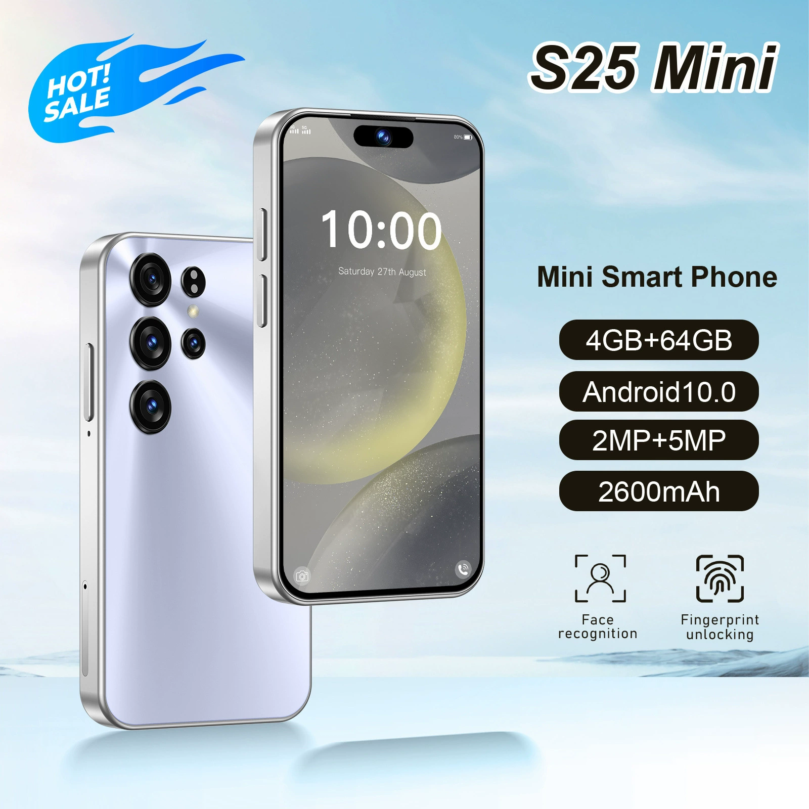 Маленький мобильный телефон, умные часы S25, 0 дюймов, 64 ГБ