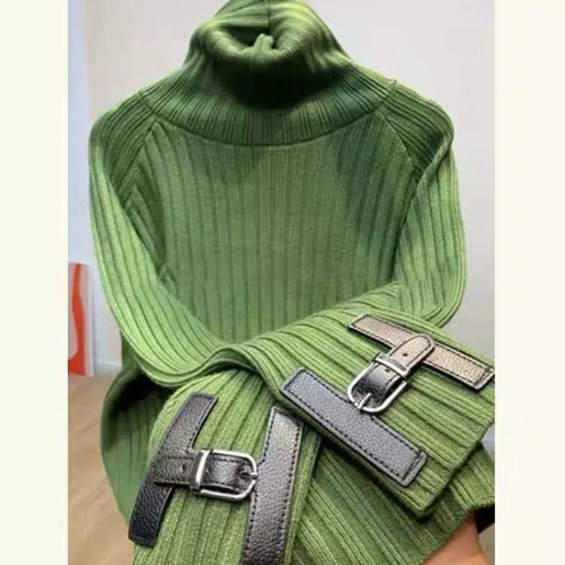 Демисезонная булавка, свитер, oversize, ассиметричный крой