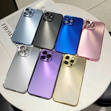 适用纹镭射iPhone16Promax电镀高级感苹果15plus简约14保护套网红