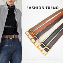 皮带女士真皮简约针扣百搭时尚高级休闲牛仔裤装饰腰带女跨境代发