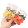 Children's hairgrip with bow, brand bangs, hairpins, hair accessory, jewelry, floral print