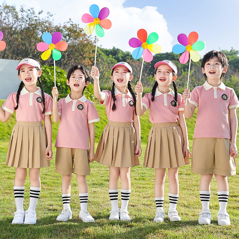 幼兒園園服夏裝英倫風小學生校服一二年級兒童班服夏季學院風套裝