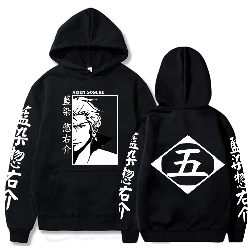 Anime Bleach Hoodies Men Aizen Sosuke Cosplay costume Long S
