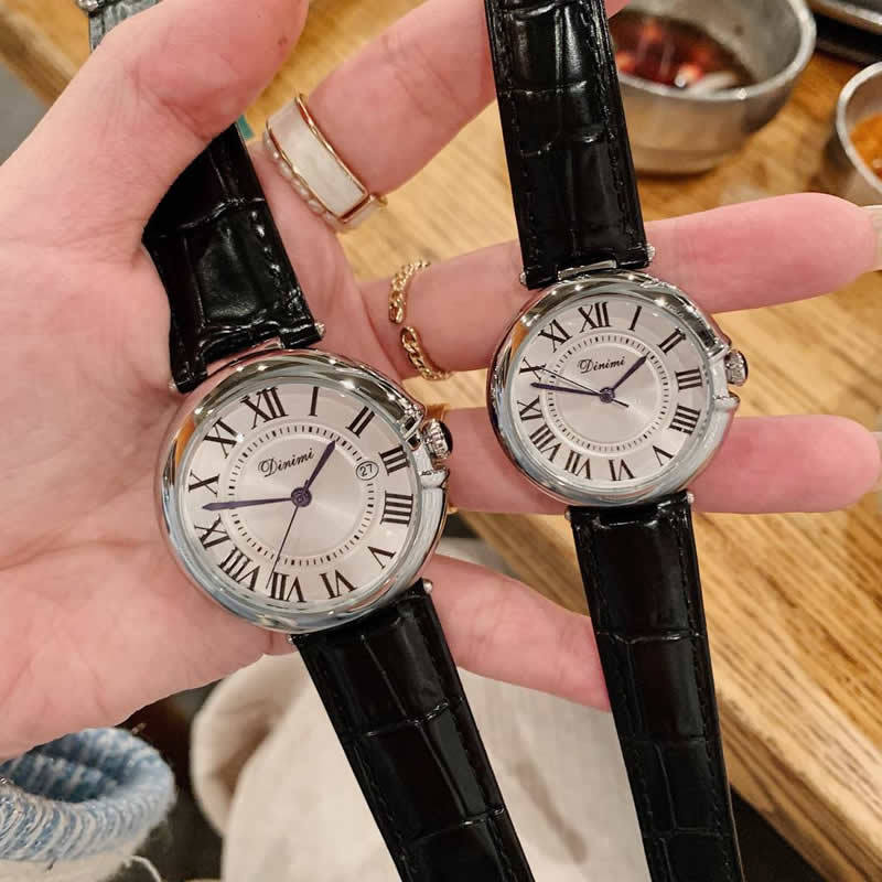 Timini New Arrival Belt Watch Confession Balloon Blue Elegant All-Match Light Luxury Waterproof Couple's Steel Belt Watch