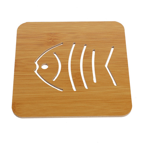 Home wooden cartoon insulation mat, dining table mat, non-slip pot mat, creative cute mat, tea coaster, bowl mat, coaster