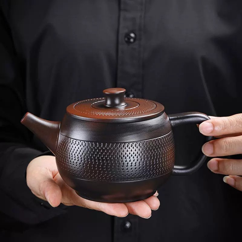 跳刀紫陶紫砂茶壶单壶手工龙壶古西施壶家用高档功夫茶具大容量