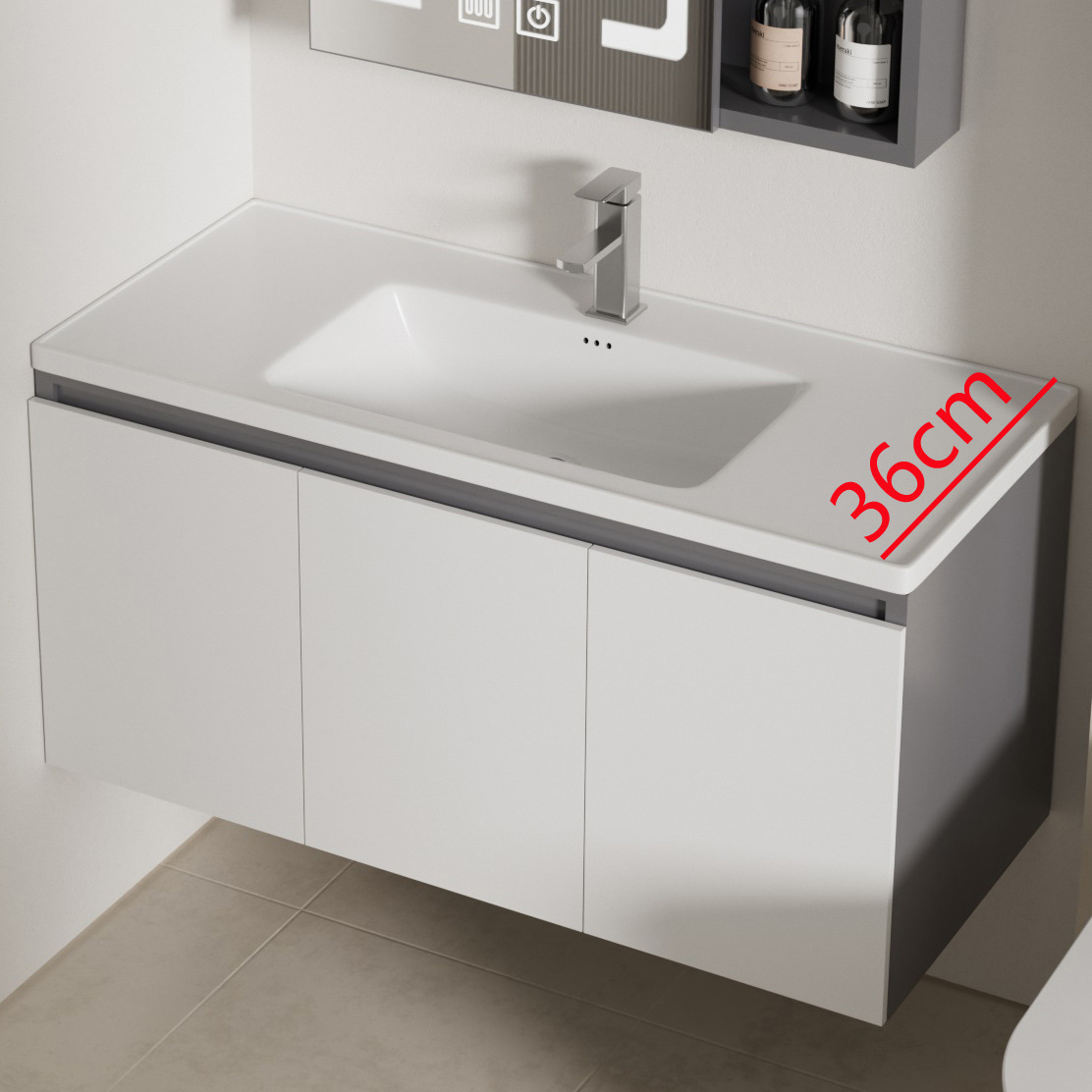 蜂窝铝超窄长小浴室柜组合洗手台洗漱盆35cm宽卫生间洗脸池阳台盆