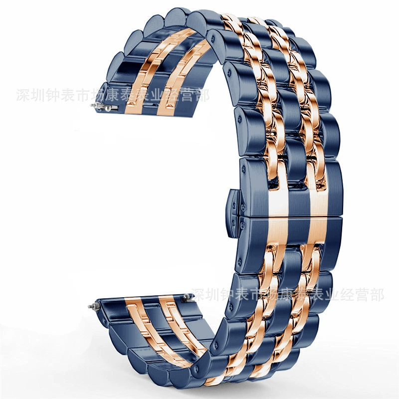 Подходит для Samsung Watch Galaxy Watch7/6/5 Huawei GT4 Seven-бусина нержавеющая сталь с металлом умные часы