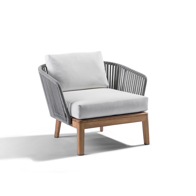 Muebles de jardín al aire libre sala de estar silla de caña sofá combinación de madera maciza caña sofá patio al aire libre chalet sofá de madera de caña